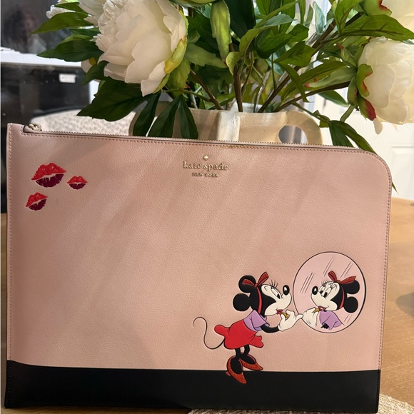 kate spade Handbags - Kate Spade Pink and Black Minnie Mouse Clutch